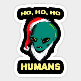 Alien Santa Sticker